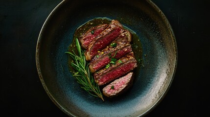 Freshly Grilled Steak with Herbs