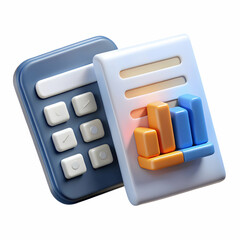 Close up of logistics cost calculator and financial report concept as Macro shot of a cost calculator alongside a detailed financial report on a desk symbolizing the marginal cost of logistics through