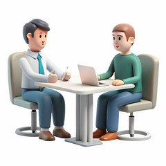 Obraz premium Mindful Listening: Colleagues Engaging in Deep Communication and Eye Contact in Professional Meeting Room