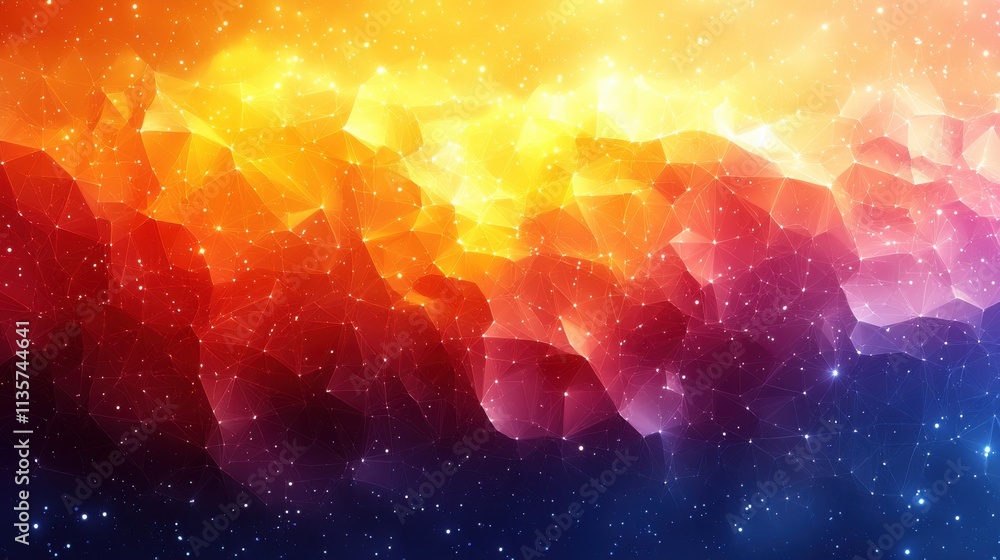 Poster vector polygonal background illustration of abstract background with low poly sphere abstract design