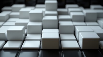 Obraz premium white cubes 3d rende