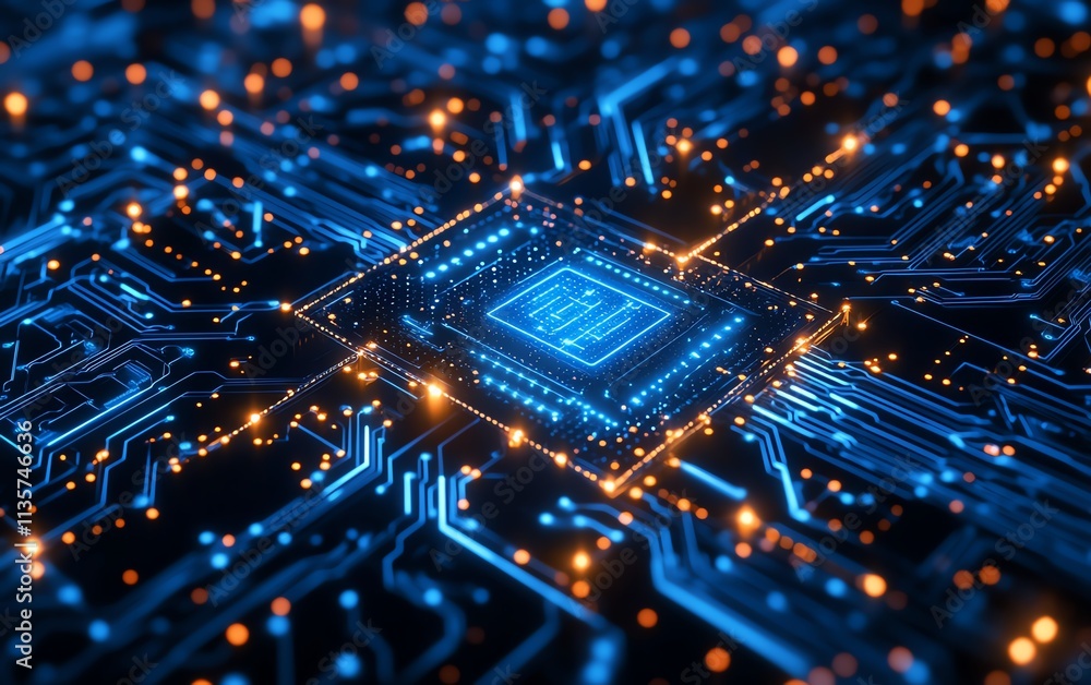 Poster cybersecurity concept of endpoint security