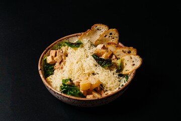 Caesar salad with cheese