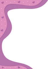 purple heart and wave border