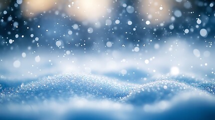 Naklejka premium Light blue background with bokeh lights color