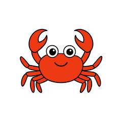 red crab on white