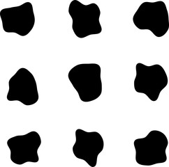 Black river gravel shape. Rounded stone