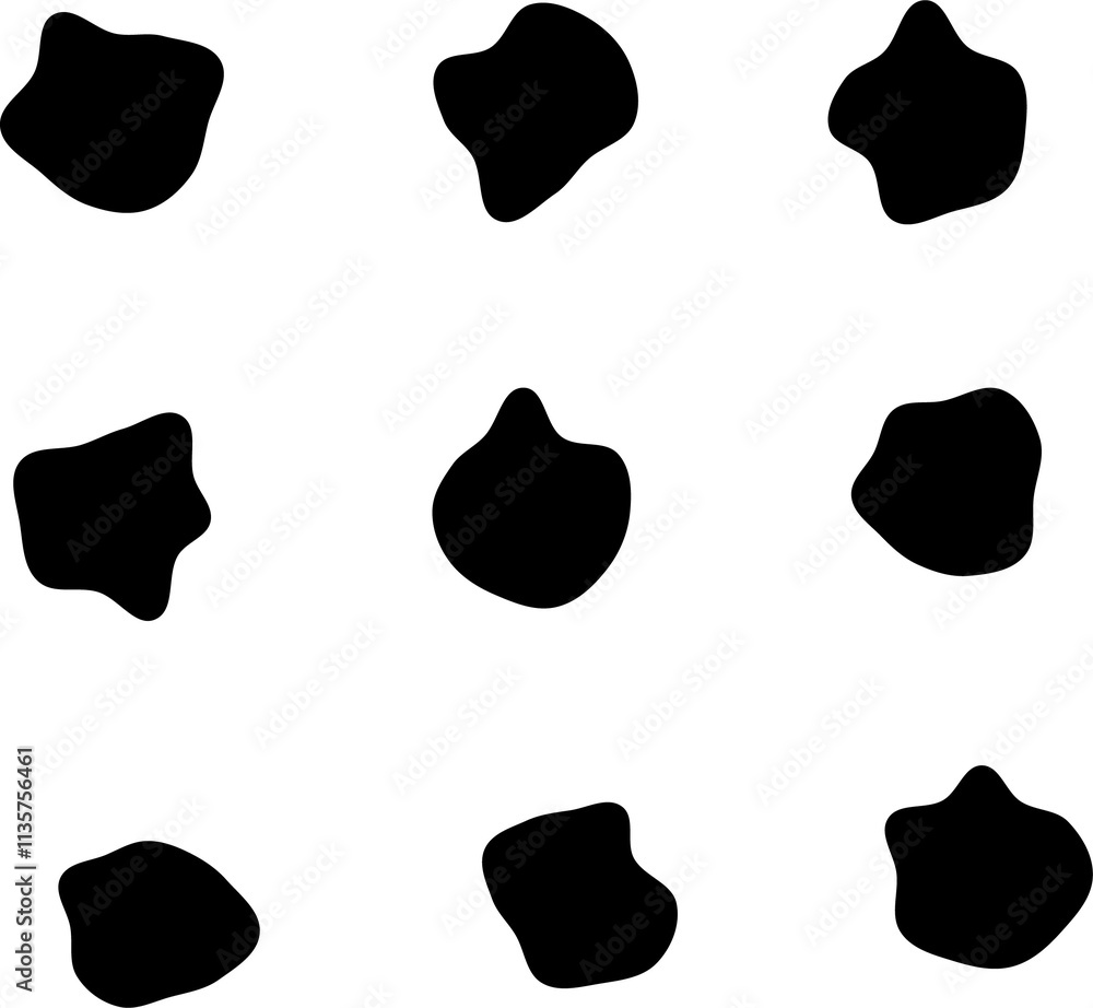 Poster abstract random shapes set. modern design elements. vector art. vector illustration.