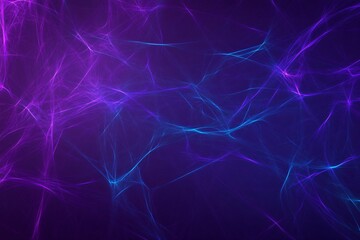 Abstract Purple Blue Neon Glowing Lines Network Background
