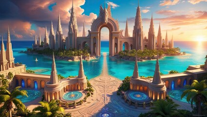 Atlantis, with its magnificent architecture and breathtaking scenery.
