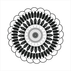Circular patterns are in the form of mandala art or round ornaments. mandala vector illustration.
