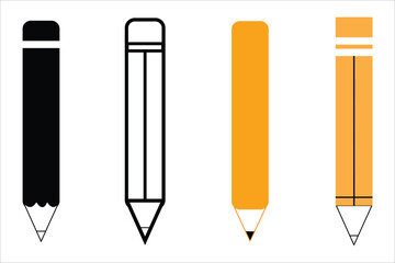 Pencil icon set. for mobile concept and web design. vector illustration.pencil icon vector