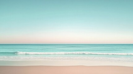 Serene ocean waves meet tranquil sandy beach