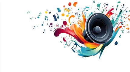 Obraz premium Speaker,cartoon, on white background