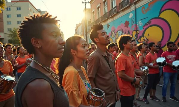 crowd of people in the city