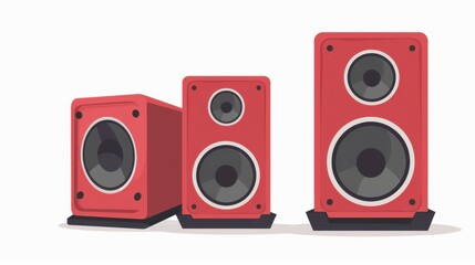 Speaker,cartoon, on white background