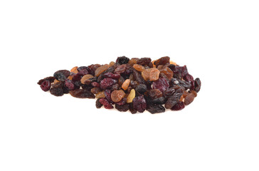 Raisins isolated on white background
