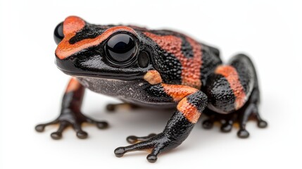 Obraz premium Vibrant Red and Black Poison Dart Frog Closeup
