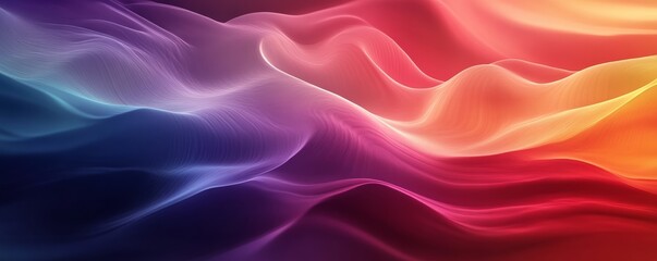 Obraz premium Abstract colorful wavy pattern in gradient hues