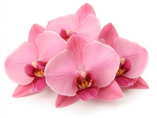 Delicate Pink Orchids in Close-Up View