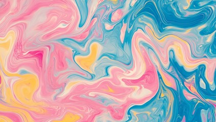 Abstract Swirling Pastel Colors Marble Texture Background