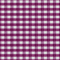 Mantel de tela a cuadros púrpura/morado y blanco para picnic. Tejido de diseño a cuadros chicos.	