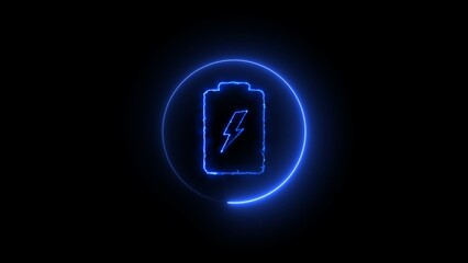 Neon bolt sign. neon lightning bolt. Glowing neon line Lightning bolt icon isolated on black background. Flash sign. Vector illustration