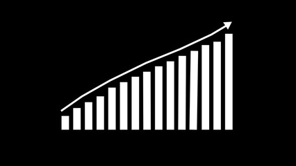 business trading graph investment growth 2024 year on blue background. vector illustration fantastic technology.