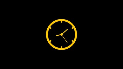  wall clock, isolated on a black background. Including alpha matte.. Wall Clock With The Time Of 12:00 Am Or Pm. Royalty high-quality free stock footage Vintage Clock Face At Midnight.