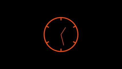 Large white wall clock showing the time hangs against a light background .Clock icon, Amazing white background clock icon.