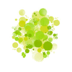 Multicolored watercolor splash green.