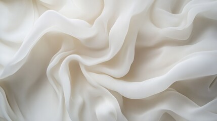 Fototapeta premium Flowing white silk fabric texture, soft elegant