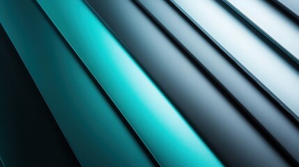 Obraz premium Abstract Diagonal Lines of Teal and Gray Shades