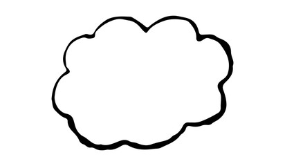 透明もこもこのフキダシ