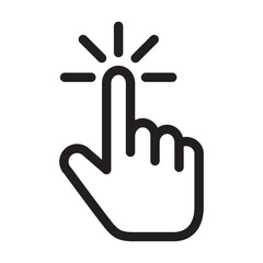 Hand cursor click icon. Vector hand cursor pointer