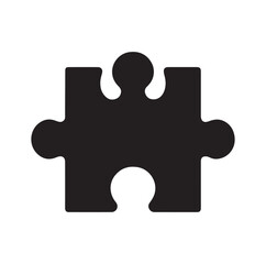 puzzle piece icon silhouette vector illustration