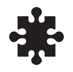 puzzle piece icon silhouette vector illustration