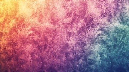 An abstract background with a gradient of pink, yellow, and blue.