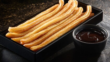 Delicious Churros with Chocolate Sauce- Sweet Treat