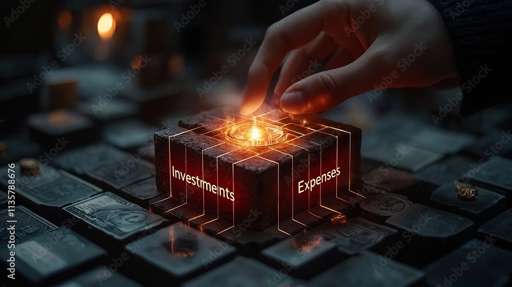 Poster constructing a solid financial foundation with strategic building blocks