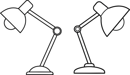 black and white lamp