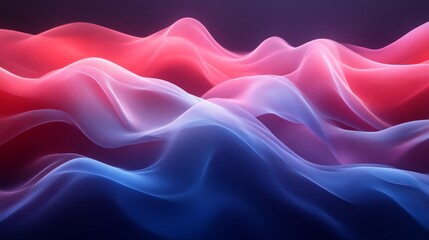 Obraz premium Abstract fluid waves of red and blue