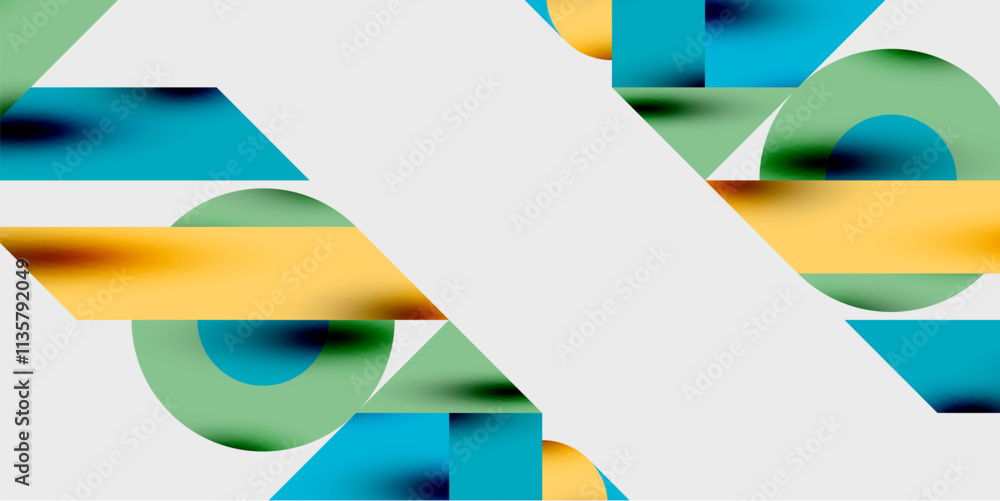 Poster Vibrant abstract background circles with smooth gradients, creating a dynamic and modern design. Ideal for creative, tech, or contemporary-themed projects