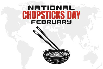 NATIONAL CHOPSTICKS DAY Vector Illustration background