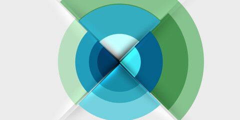 Obraz premium Circle and semi circle geometric background. Vector Illustration For Wallpaper, Banner, Background, Card, Book Illustration, landing page