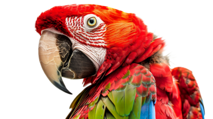 Playful Parrot in a Happy Mood on transparent background PNG.