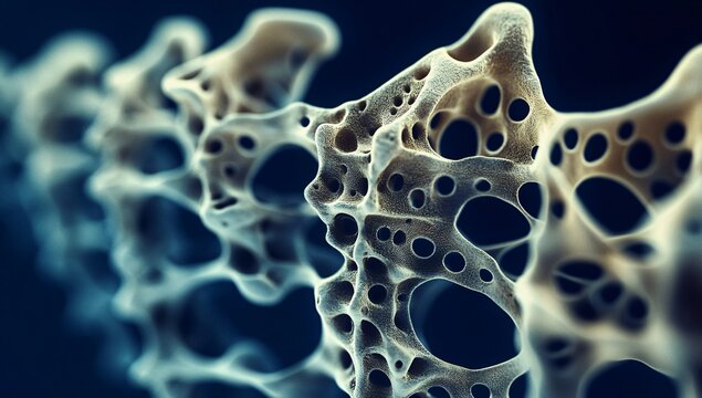 Abstract Microscopic Bone Structure, AI Generated