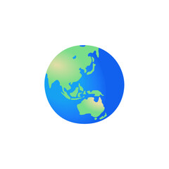 Globe Showing Asia-Australia  
