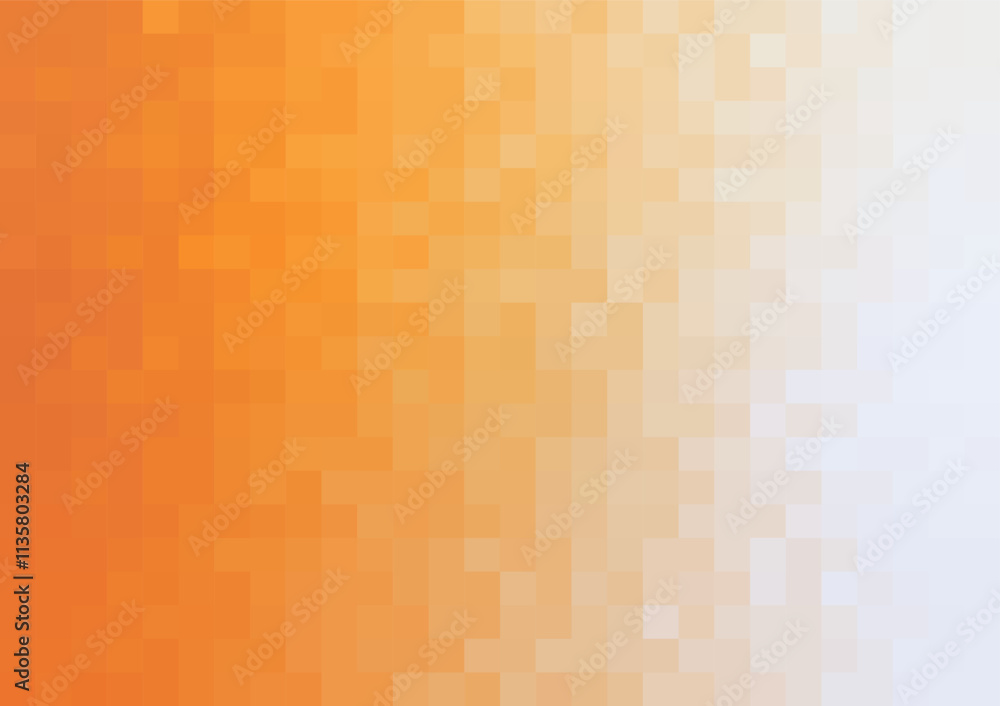 Poster abstract minimal pixel background in orange gradient vector template for banner presentation slide