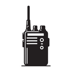 walkie talkie silhouette vector illustration